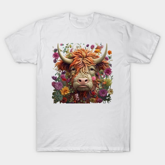 Highland Cow T-Shirt by TooplesArt